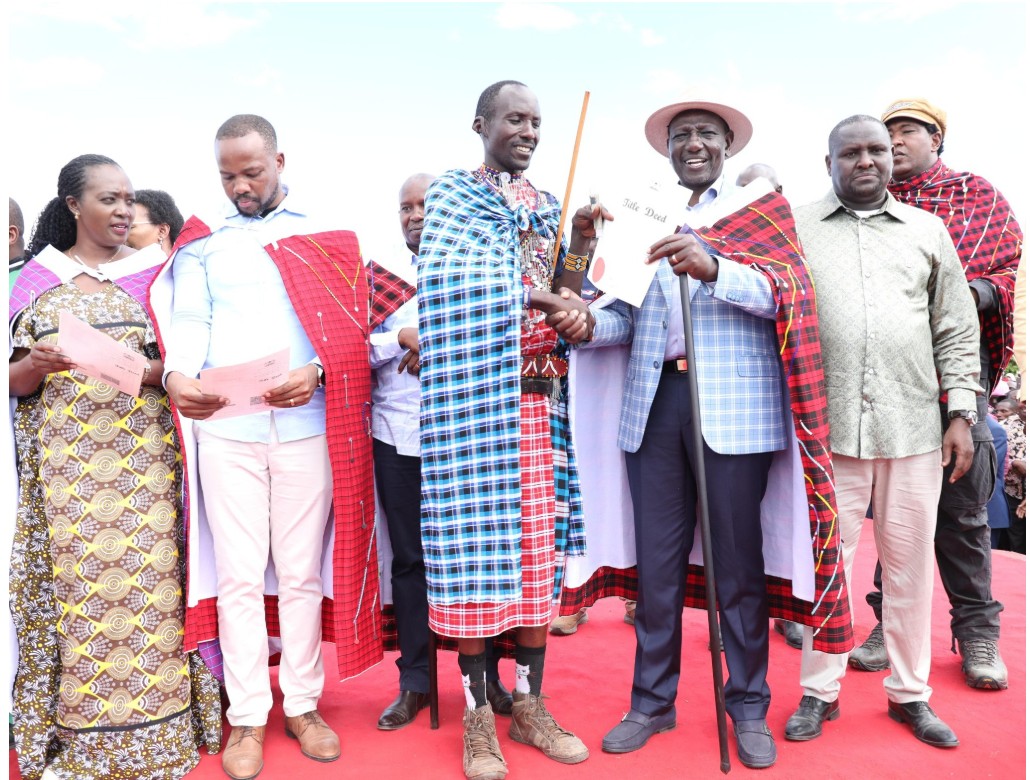 President Ruto Issues over 9000 Title Deeds in Narok County