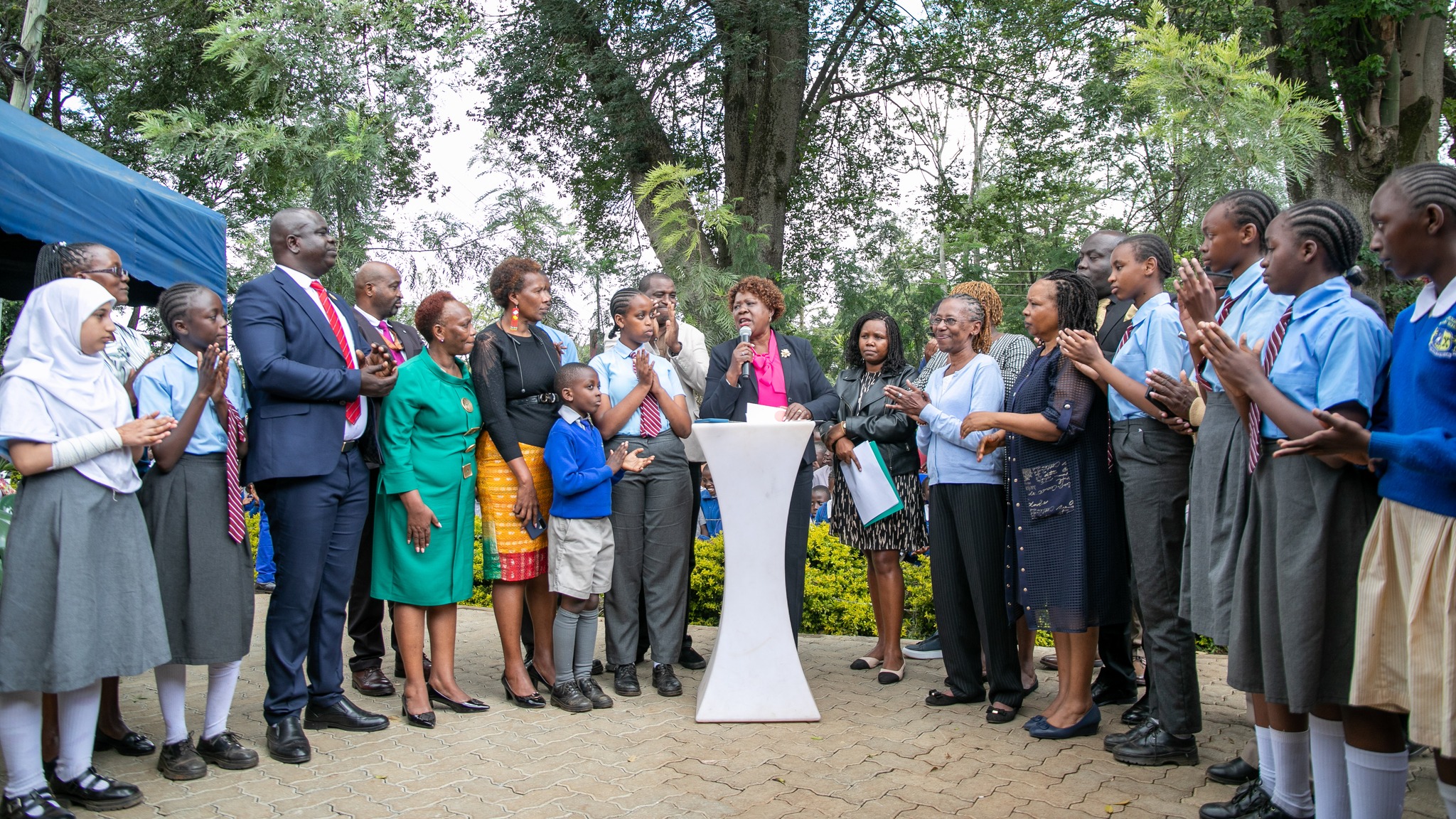 Lands, Public Works, Housing and Urban Development CS Hon. Alice Wahome, when she officially handed over the title deed for Lavington Primary School on June 11, 2025