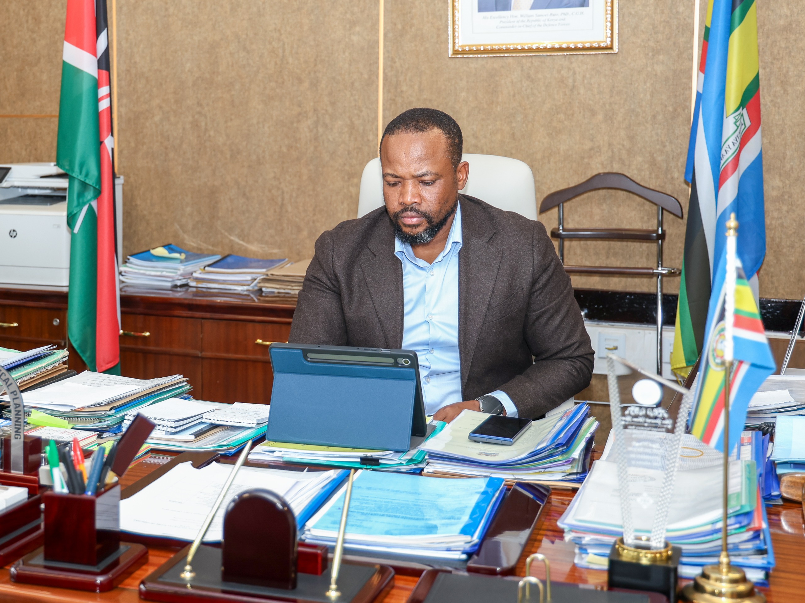 PS Lands and Physical Planning Hon. Generali Nixon Korir during the webinar