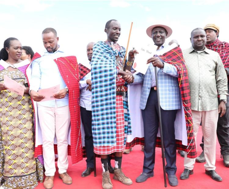 President Ruto Issues over 9000 Title Deeds in Narok County