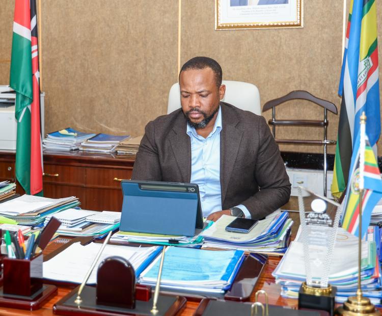 PS Lands and Physical Planning Hon. Generali Nixon Korir during the webinar